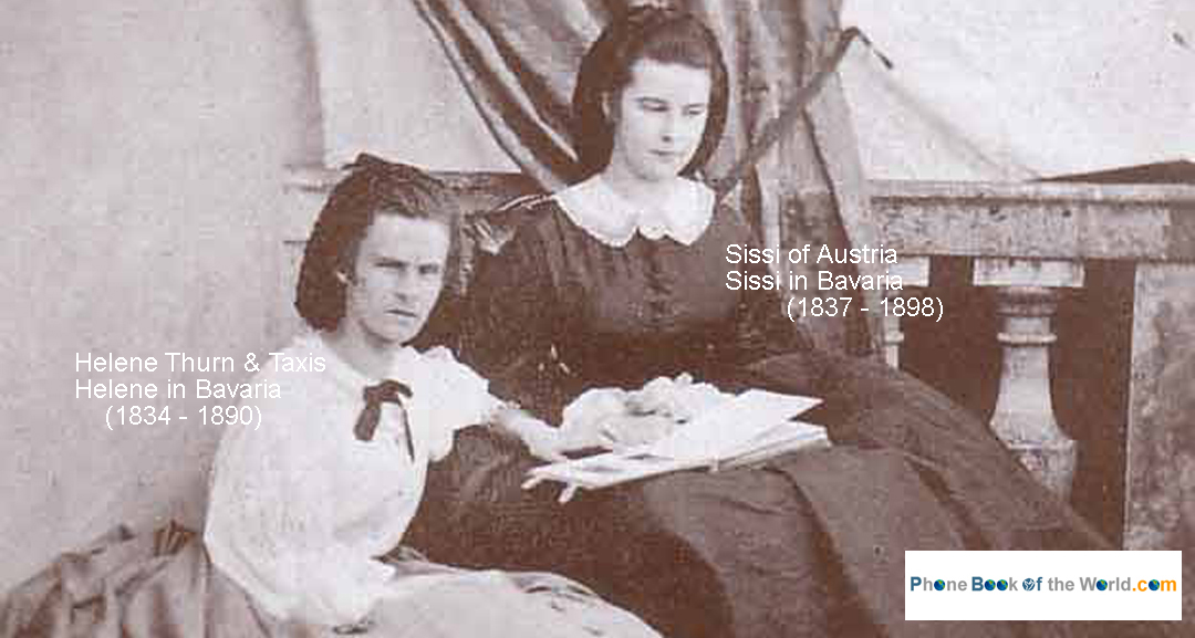 Helene Thurn und Taxis with her sister Sissi, Elisabeth of Austria